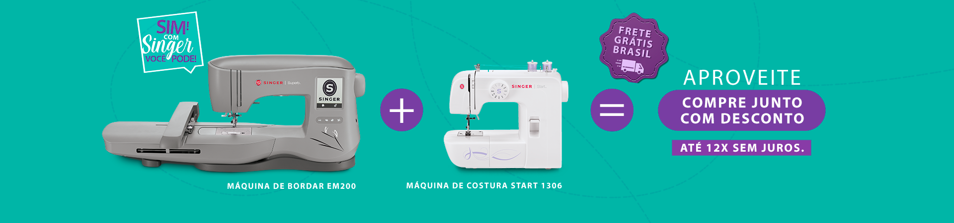Máquina de Costura Doméstica Industrial e Acessórios Singer Máquina de Costura Doméstica Industrial e Acessórios Singer