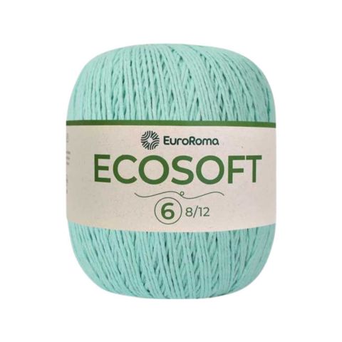 Barbante Ecosoft EuroRoma N6 8/12 Rolo com 452 Metros - Tons de Verde Verde Agua Claro 800 UN