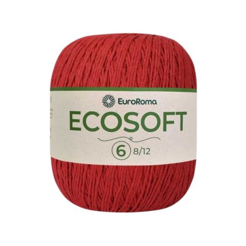 Barbante Ecosoft EuroRoma N6 8/12 Rolo com 452 Metros - Cores Quentes Vermelho 1000 UN Barbante Ecosoft EuroRoma N6 8/12 Rolo com 452 Metros - Cores Quentes Vermelho 1000 UN